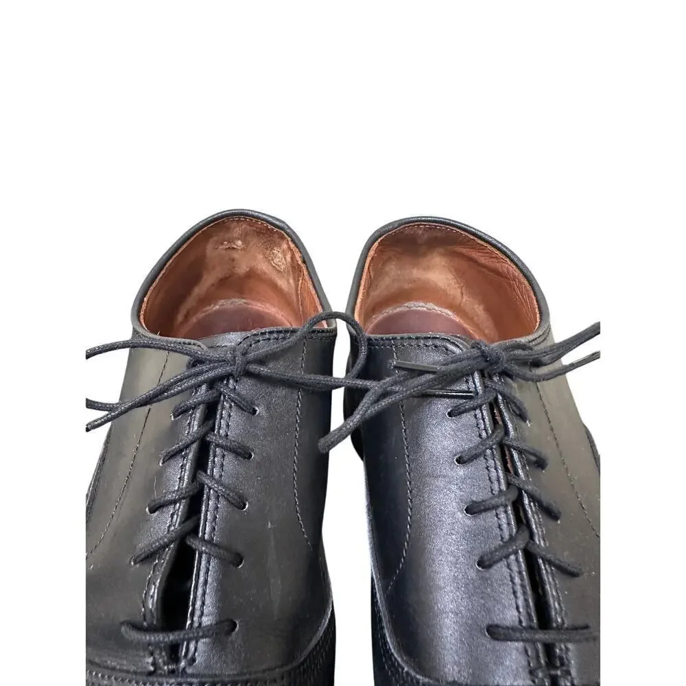 Allen Edmonds US 10 Black Park Avenue Cap Toe Oxford Dress Shoes Office Business